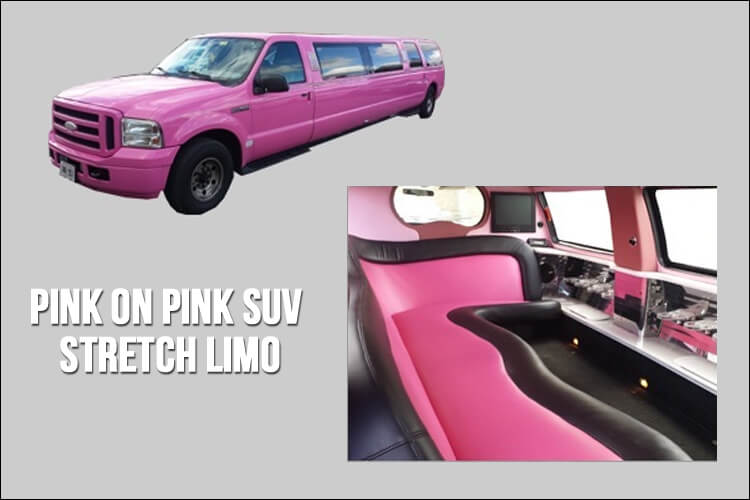 Limo and Party Bus Fleet - Pink SUV Limo